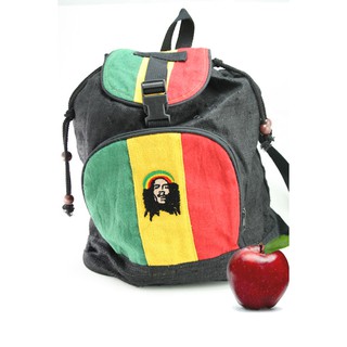 สินค้าราสต้า Backpack Hemp Organic Natural Fair Trade Rastaman Green Yellow Red Black กระเป๋าเป้สไตล์ราสต้า