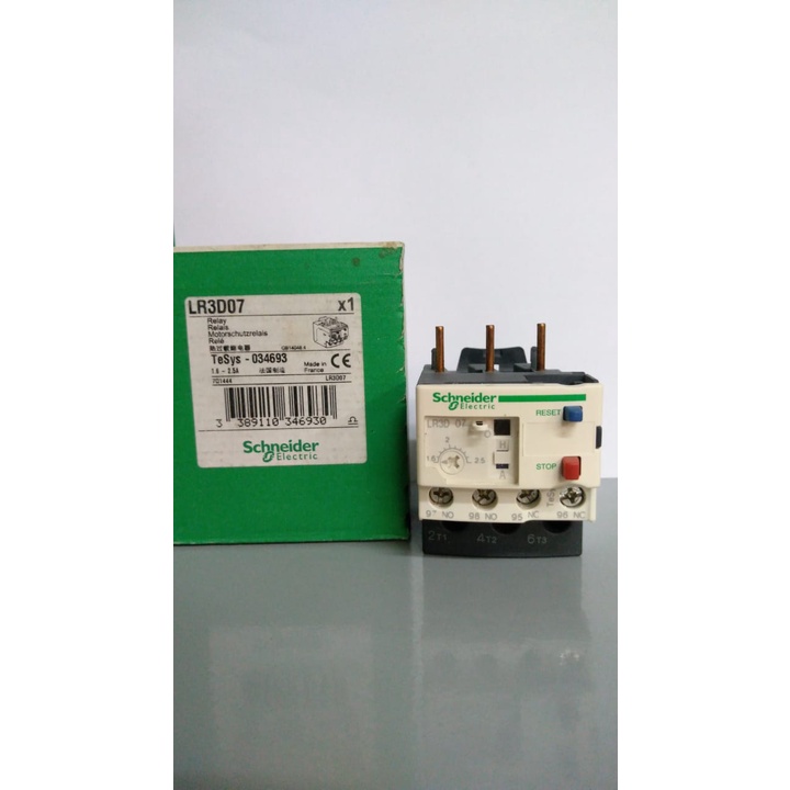 LRD รีเลย์โอเวอร์โหลดความร้อน 1.6 - 2.5 A LR3D07 / LRD07 รุ่นเก่า