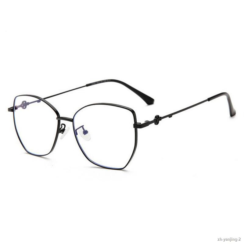Blue Light Blocking Polygon Myopia Lens Prescription Glasses Women