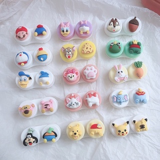 พร้อมส่งตลับคอนแทคเลนส์ ลายการ์ตูนน่ารักๆ  Contaclens Case ถูกสุด+