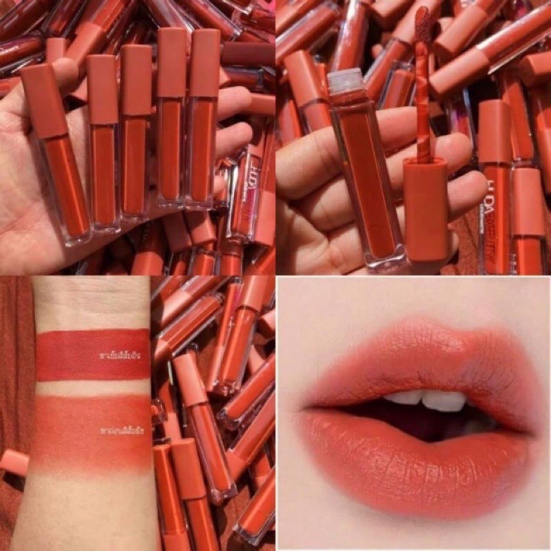 ซื้อ ลิปจุ่ม Huda โทนส้มอิฐ สีสวย เนื้อดี แท่งละ15บาท