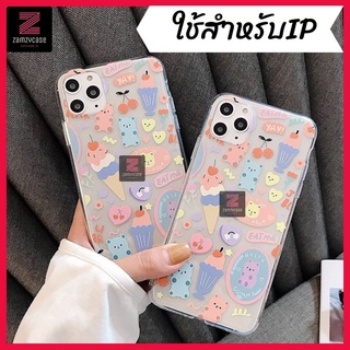 -พร้อมส่งในไทย-เคสซิลิโคนลายไอติม TPU นิ่ม ใช้สำหรับIPทุกรุ่นus #304 🍨