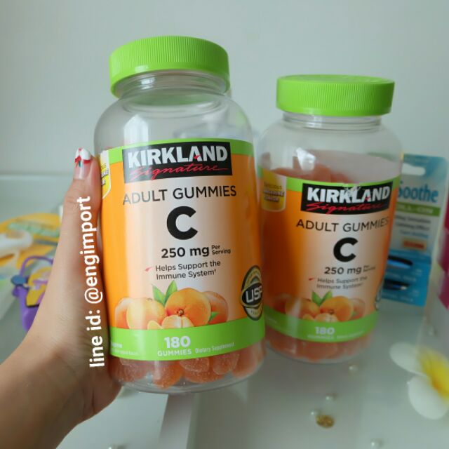 Kirkland Vitamin Adult Gummies C 250mg. Per serving Helps Support the