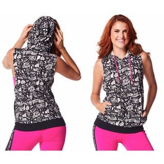 Zumba wear : City Swag Sleeveless Hoodie (เสื้อฮู้ดออกกำลังกายซุมบ้า)