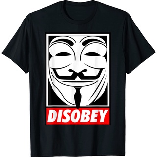 เสื้อยืดลําลอง ผ้าฝ้ายแท้ แขนสั้น คอกลม พิมพ์ลาย Disobey Big Face แฟชั่นสําหรับสตรี คุณภาพสูงS-5XL