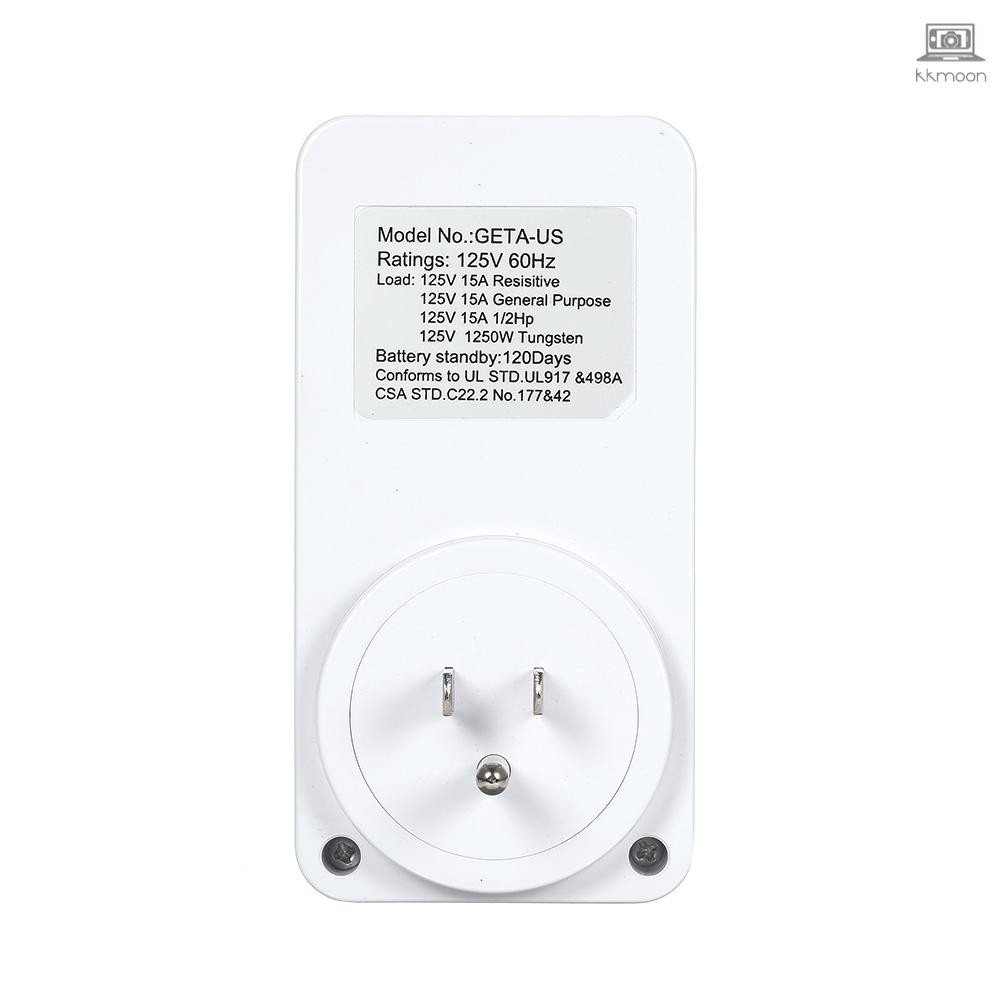 Digital Timer Switch Socket LCD Display Plug-in Programmable Time ...