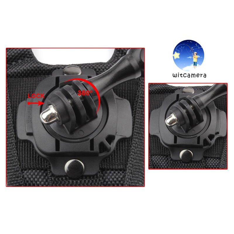 360 Degree Rotating Globe Style Wrist Strap Band Mount Hand Palm Belt Lanyard Holder with Screw for GoPro Hero SJCam YI