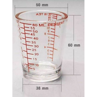 ถ้วยตวงพาสติกเกรดA​2oz./60ml.ทนร้อน90°c