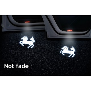 2PCS สำหรับ Porsche Cayenne Boxster Cayman Macan 911 Panamer ประตูไฟโลโก้โปรเจคเตอร์ LED ไฟเตือนประตู 3D Shadow Ghost Light