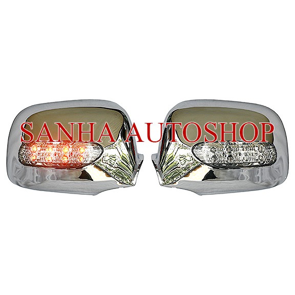 ครอบกระจกมองข้างมีไฟ Isuzu D-Max ปี 2002,2003,2004,2005,2006 สีโครเมียม