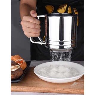 แก้วสแตนเลสร่อนแป้ง Cup Stainless Flour Sifter