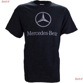 Sort.V New [Size 2T-6XL]เสื้อยืดผ้าฝ้ายพิมพ์ลายโลโก้ Mercedes Benz น้ําหนักเบาแฟชั่นผู้ชาย เสื้อยืดผ้าฝ้าย 100%F#e