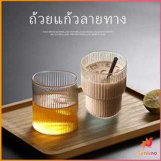 BUAKAO แก้วไวน์สร้างสรรค์ ถ้วยกาแฟ ถ้วยใสในครัวเรือน สปอตสินค้า glass cup