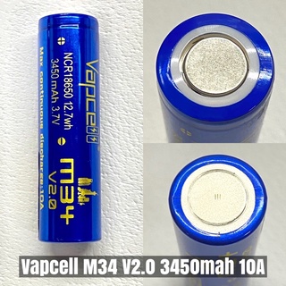 ถ่านไฟฉายขนาด 18650 Vapcell M34 V2.0 3450mah 10A