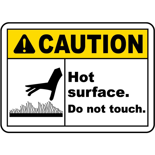 สติ๊กเกอร์เตือนภัย (Warning sticker, Caution sticker) กันน้ำได้/ฉีกไม่ขาด ***ใช้ติดในที่ร่มเท่านั้น!