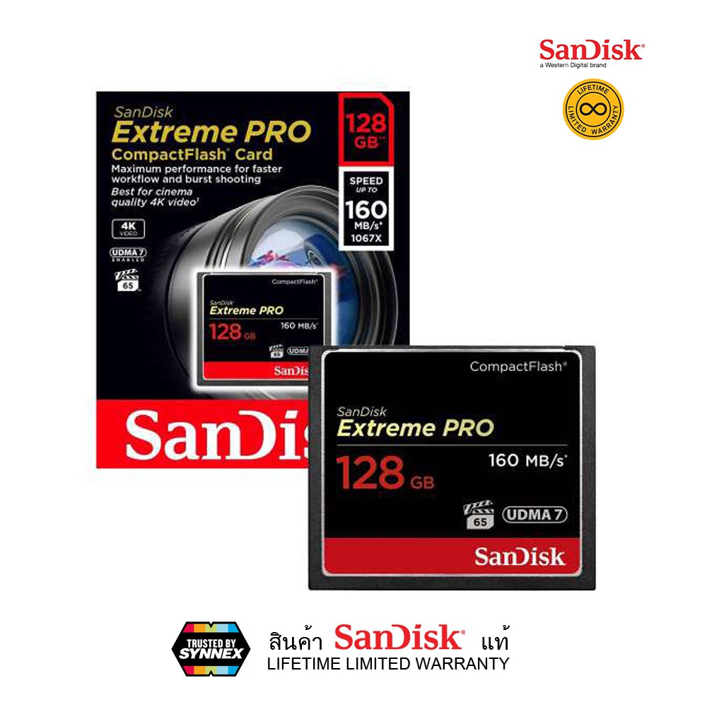 SanDisk Extreme PRO 128GB CompactFlash Memory Card UDMA 7 Speed Up To 160MB/s 1067X