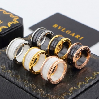 Bulgari แหวนเซรามิค แฟชั่น หรูหรา