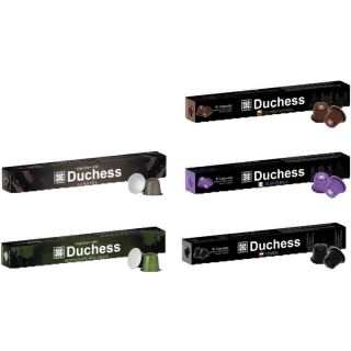 Duchess Coffee Capsule 1 กล่อง 10 แคปซูล มี 5 รสชาติ สามารถเลือกรสชาติกาแฟได้-ใช้ได้กับเครื่องระบบ Nespresso เท่านั้น