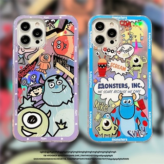 Cute Monster Cartoon เคส VIVO Y21 Y33S 2021 Fashion เคสโทรศัพท์ VIVO Y21 Y33S X70 Pro Transparent Cover Shockproof เคสVIVOX70