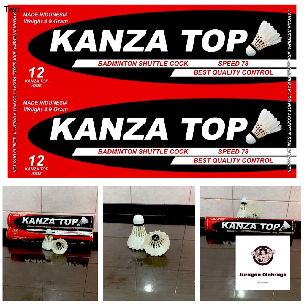 MERAH SHUTTLECOCK - SHUTTLECOCK BADMINTON KANZA TOP RED GOLD ORIGINAL MADE INDONESIA
