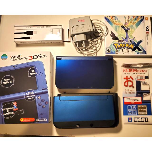 New 3DS XL มือสอง สภาพดีมาก ไม่แปลง เล่นได้ทันที แถมสายชาร์จ,เคส,ฟิล์ม,เกม