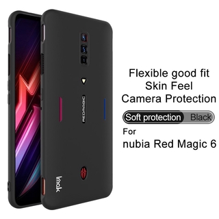 Imak Nubia Red Magic 6 / Red Magic 6 Pro เคส TPU นิ่ม สีพื้น เรียบง่าย บางพิเศษ ป้องกันเต็มรูปแบบ ป้องกันการลื่นไถล เคสโทรศัพท์กันกระแทก