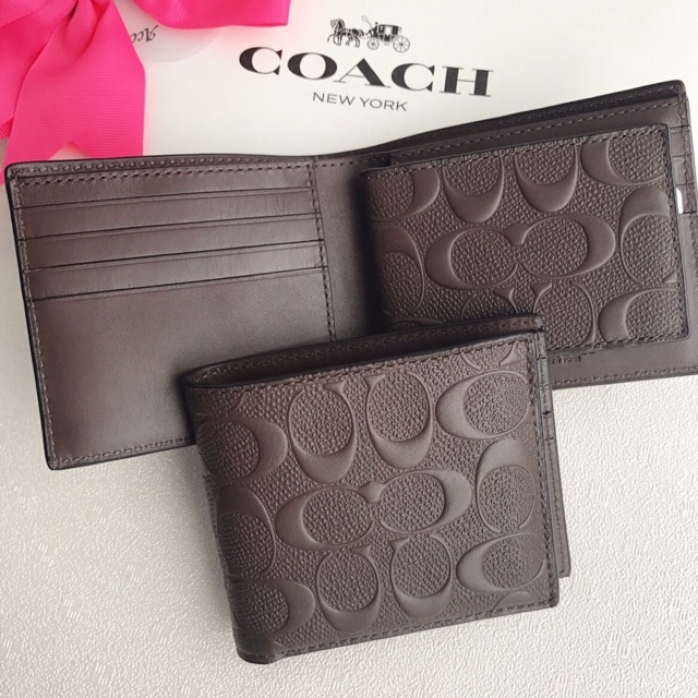 กระเป๋าสตางค์ชาย Coach แท้ แบบมีไส้ ราคาดีงามจ้า มีให้เลือกหลายสี