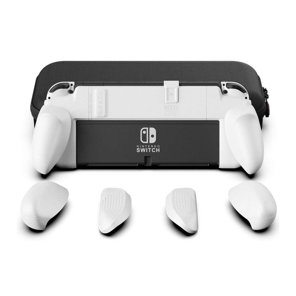 Skull & Co. NeoGrip Bundle Protective Case MaxCarry Case Cover Storage Bag for Nintendo Switch OLED and Regular Switch