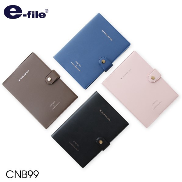 E-file สมุดโน๊ต เส้น 4 แบบ ปกหนังกระดุม PVC CNB99