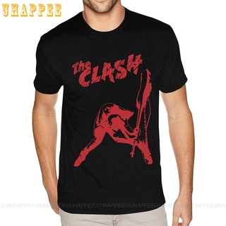 [COD]เสื้อยืดแขนสั้นลําลอง พิมพ์ลาย The Clash London Calling คุณภาพดี สไตล์อเมริกัน สําหรับผู้ชาย