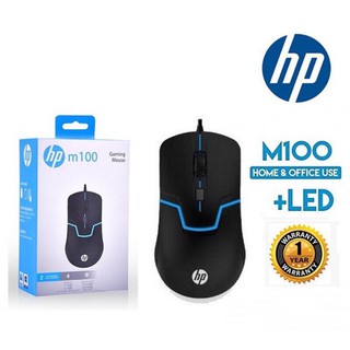 เมาส์ HP M 100 Mouse Wired Optical 1600 DPI USB Laptop PC