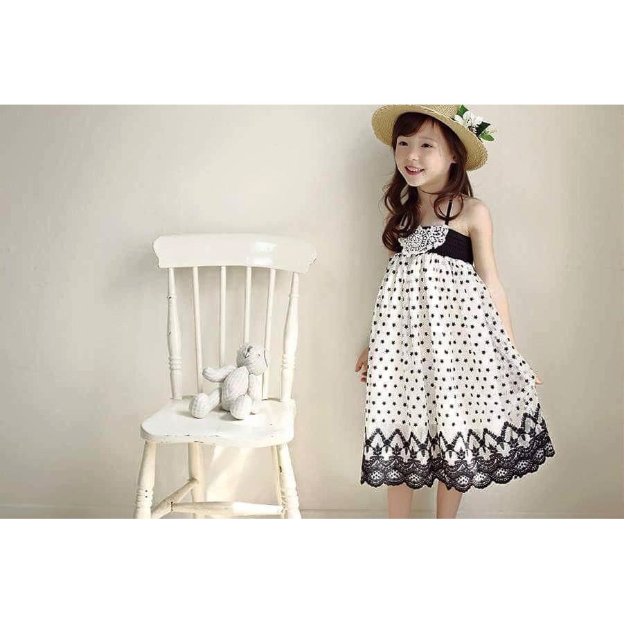ชุดเดรสเด็กผู้หญิง Purity Polka Dot Little Venice Import (ZH-JSP011)