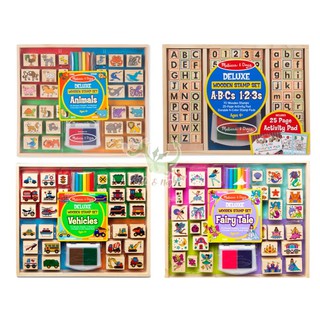 Melissa &amp; Doug non-toxic Deluxe Stamp set ชุดตรายาง พร้อมหมึกปั๊ม