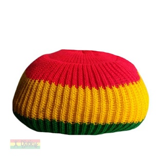 Rasta หมวกถัก Ropi Skullcap bob marley beanir