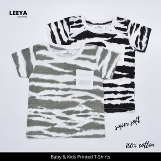 Leeya เสื้อยืดเด็ก (มัดย้อม) เสื้อยืดเด็กชาย เสื้อผ้าเด็ก ชุดเด็ก Baby &amp; Kids Tshirt 100% Cotton