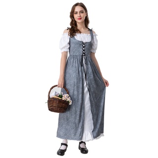 European and American medieval retro new womens beer festival dress maid clothing farm maid clothing quality assurance XRUE