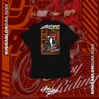 เสื้อยืดผ้าฝ้ายพิมพ์ลายเสื้อยืด พิมพ์ลายรถจักรยานยนต์ Astrea RANGE S-4XL