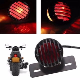 1 set Side Mount License Plate Tail Light &amp;amp; Baseplate Bracket for Dyna FXD Touring FLTH Bobber Chopper Motorcycles B