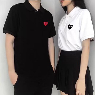 เสื้อโปโลแขนสั้นปักลายโลโก้สําหรับผู้ชายและผู้หญิง