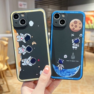 เคสโทรศัพท์มือถือแบบนิ่ม ลายการ์ตูนนักบินอวกาศ สําหรับ OPPO A55 A76 A16k A16e A16 A15 A15s A52 A92 A53 A33 A54 A74 A95 A5 A9 Reno 7 7Z VIVO Y12 Y12s Y20 Y21 Y21T Y33s Y53s Y50 Y31 FK40