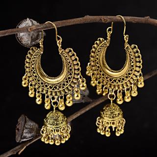 ใหม่ 2019 อียิปต์วินเทจ Jhumka Bells ต่างหูพู่สําหรับผู้หญิงแฟชั่นชนเผ่ายิปซีคลาสสิกหยดน้ําเครื่องประดับอินเดีย