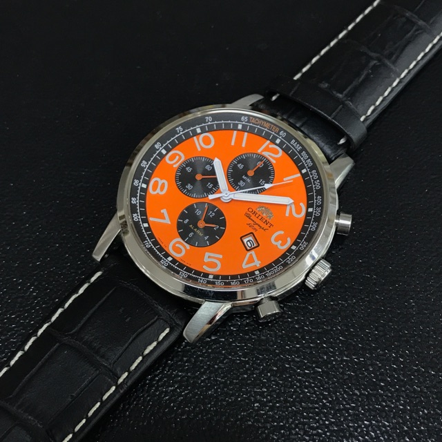 นาฬิกาข้อมือชาย ORIENT ของแท้ 💯% รุ่น TD0D-C4 (สีส้ม)