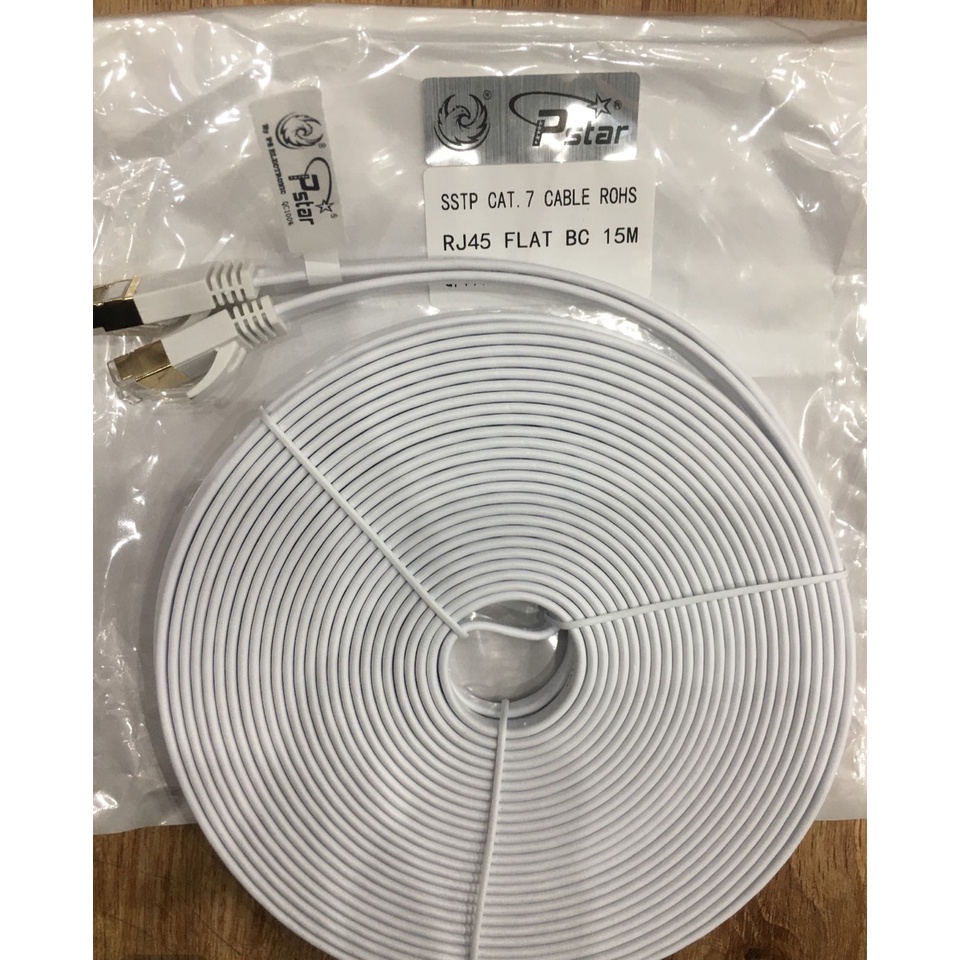 สายแลน แคท 7/ CAT6-5 7 Lan cable/สายแบน ขนาดความยาว3,5,15,20เมตร สายนำสัญญาณใช้เชื่อมต่อกับอุปกรณ์คอมพิวเตอร์ - รูปที่ 2