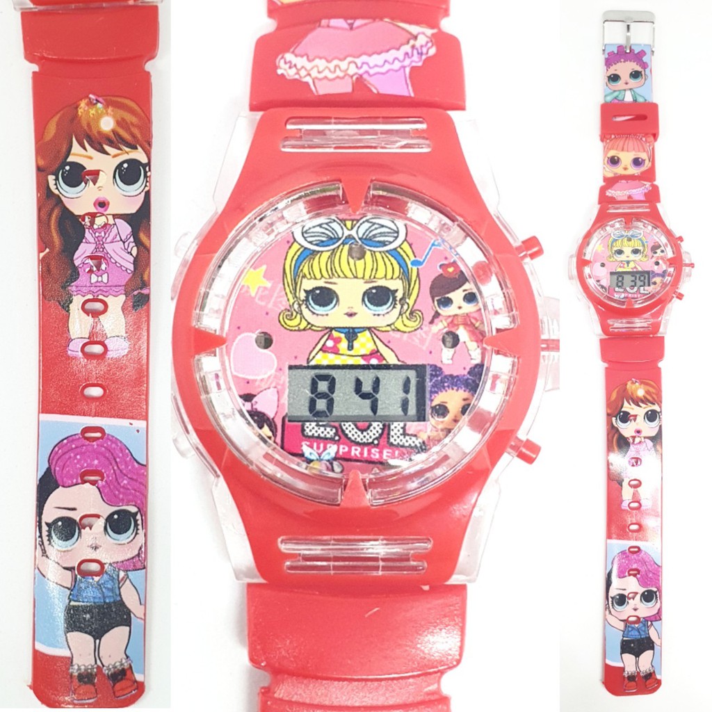 Hello kitty นาฬิเด็ก นาฬิกาคิตตี้ มีไฟ มีเสียง นาฬิกาเด็กผู้หญิง ลายการ์ตูน น่ารัก RC120