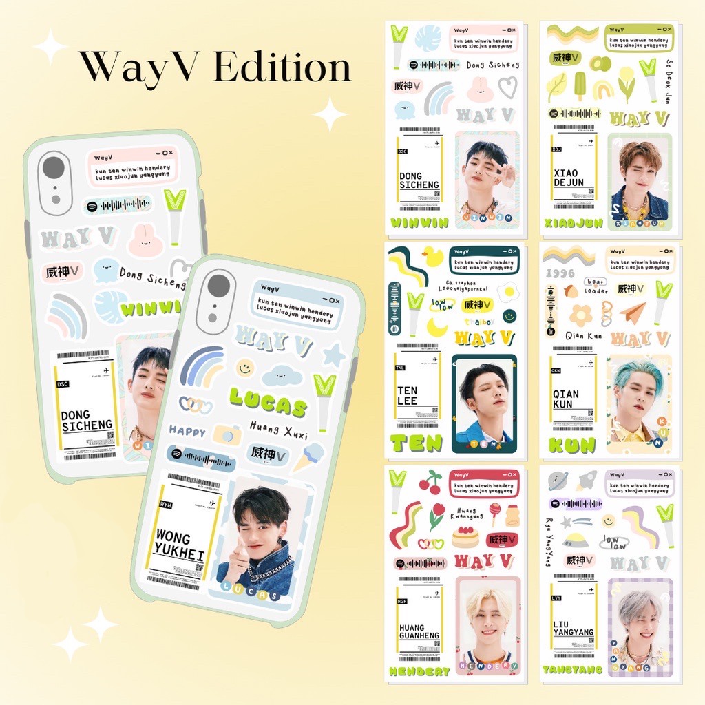 สติ๊กเกอร์ WayV NCT สําหรับโทรศัพท์