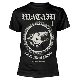 เสื้อยืด ลาย Watain Black Metal Militia สีดํา แฟชั่นใหม่S-5XL