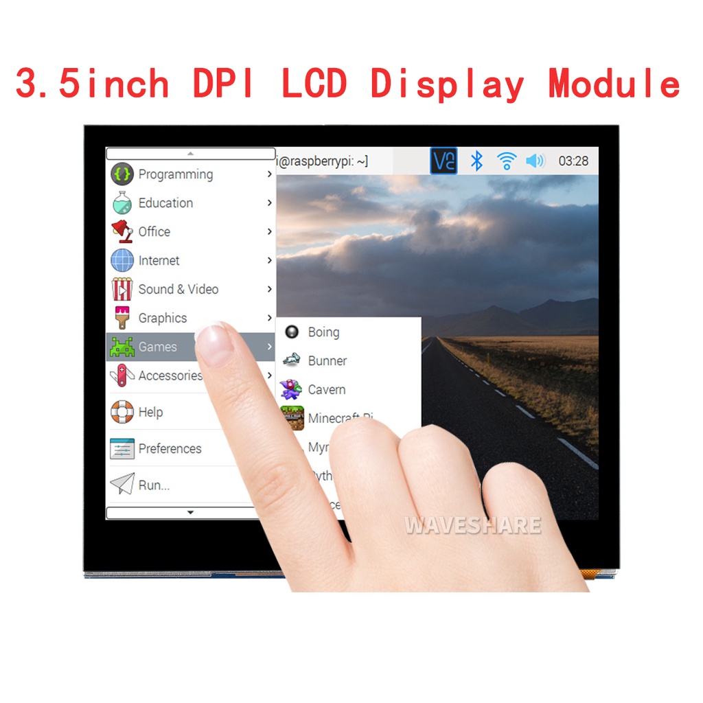 3.5inch DPI IPS Capacitive Touch Screen Monitor LCD Display Module HAT for RPI Raspberry Pi Zero 2 W