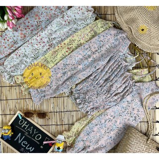 เสื้อแขนยาวลายดอกไม้ สีสันสดใส น่ารักกก ต้อนรับวันสงกรานต์ ซัมเมอร์นี้เราจะไม่พลาดเสื้อลายดอก งานไปทะเลต้องมาแล้วว