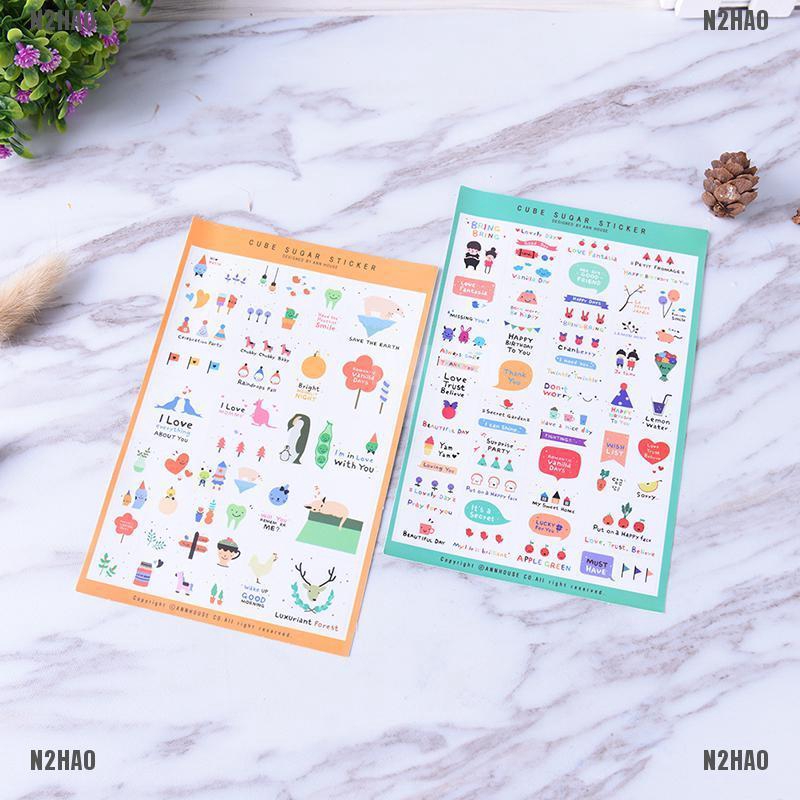 CP☆ 5 Sheets Cute Paper Stickers For DIY Po Album Scrapbook Calendar ...