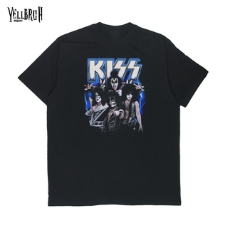 เสื้อยืดคอกลมเสื้อยืด พิมพ์ลาย KISS BAND VINTAGE สําหรับผู้ชาย|เสื้อผ้า|เสื้อท็อป|เสื้อยืดผู้ชาย สุดเท่|เสื้อยืด ขนาดใหญ